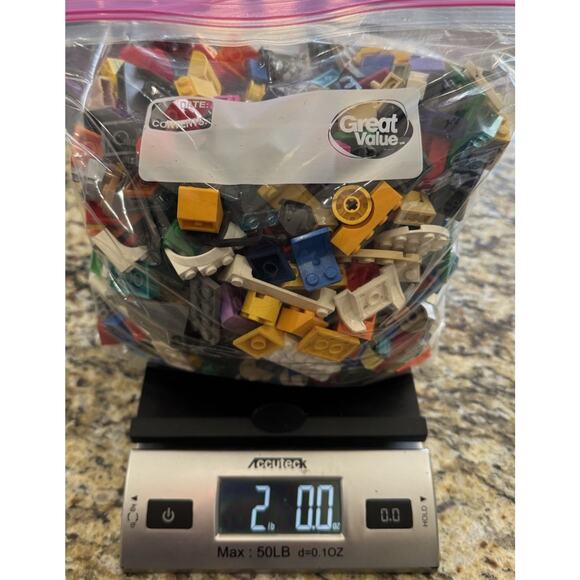 2 TWO POUNDS MIXED LOT OF CLEAN LEGO PIECES from Sets - Picture 1 of 3